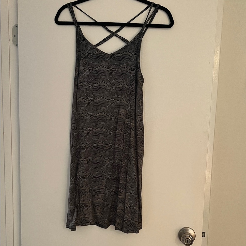 RVCA Black and Gray Strappy Dress